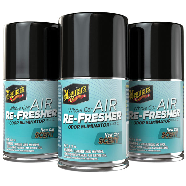 Meguiar’s Whole Car Air Refresher, Odor Eliminator Spray Eliminates Strong Vehicle Odors, New Car Scent - 2 Oz Spray Bottle